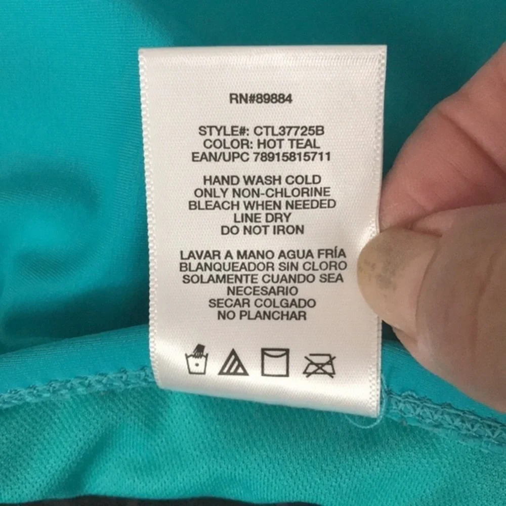 Catalina Teal Ruffle Swim Bottom LG 14/16